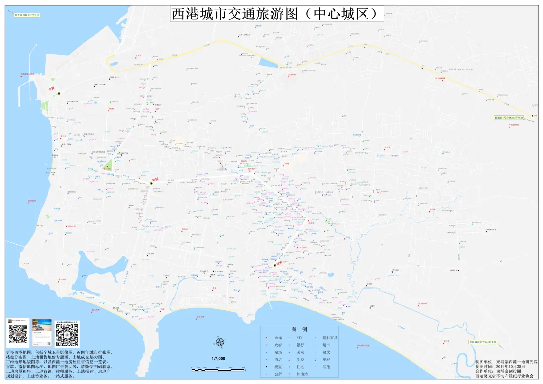 2019 年 10 月份的西港地图